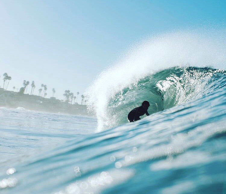 Duran Barr enjoying the early Fall south swells at home In North County San Diego: Photo: Tull