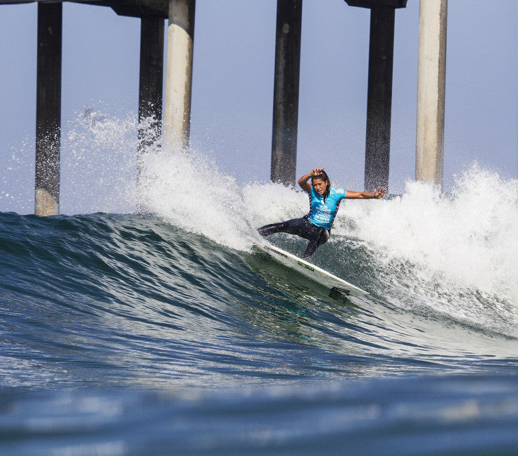 Malia Manuel at the Vans US Open of Surfing