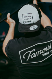 surfing is not a crime hat 